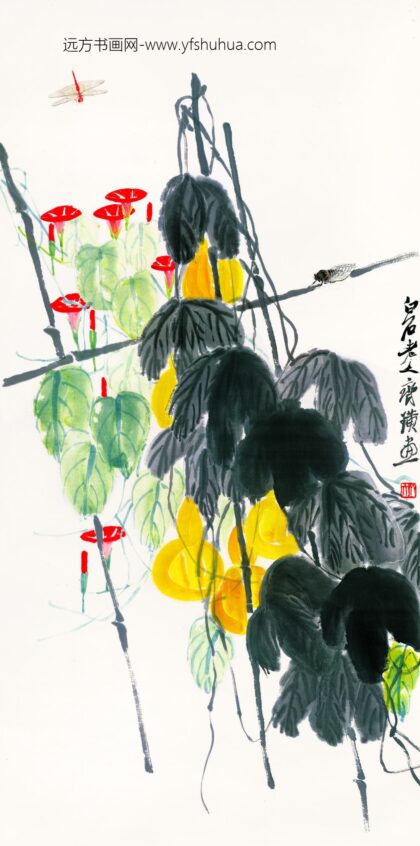 齐白石 葫芦牵牛花.jpg