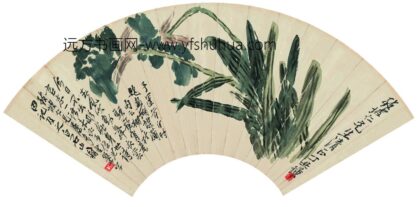 齐白石 蝴蝶兰图扇纸本.jpg