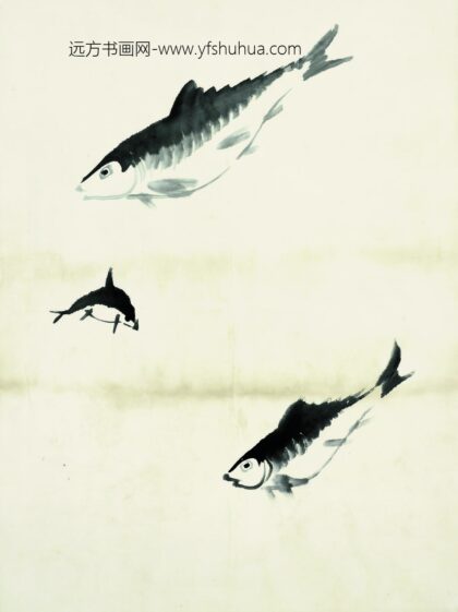 齐白石 鱼虾册页之三尾游鱼 1.jpg