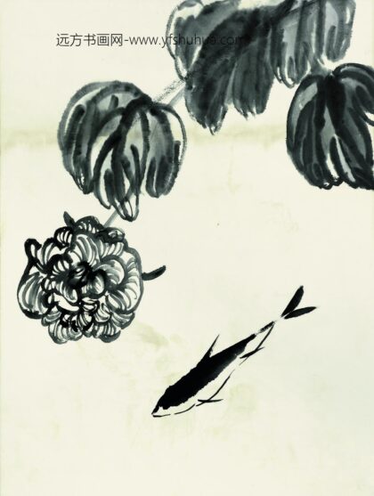 齐白石 鱼虾册页之芙蓉游鱼.jpg