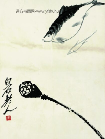 齐白石 鱼虾册页之莲蓬游鱼.jpg