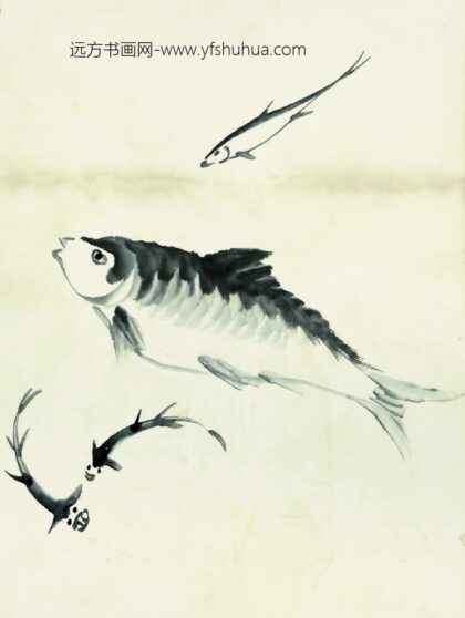 齐白石 鱼虾册页大鳊双墨小鱼.jpg