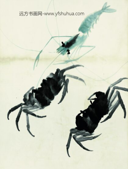 齐白石 鱼虾册页青虾双墨蟹.jpg