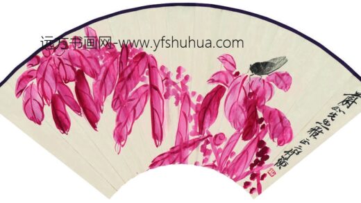 齐白石 鸣蝉老少年图扇纸本.jpg