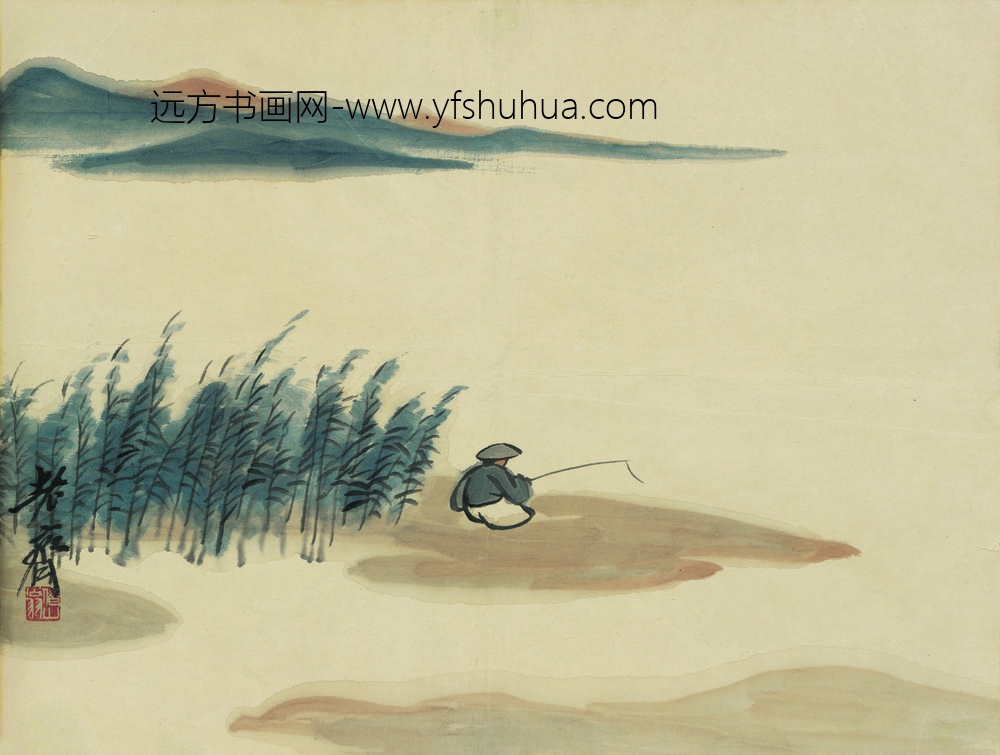 齐白石借山图册（开） ()