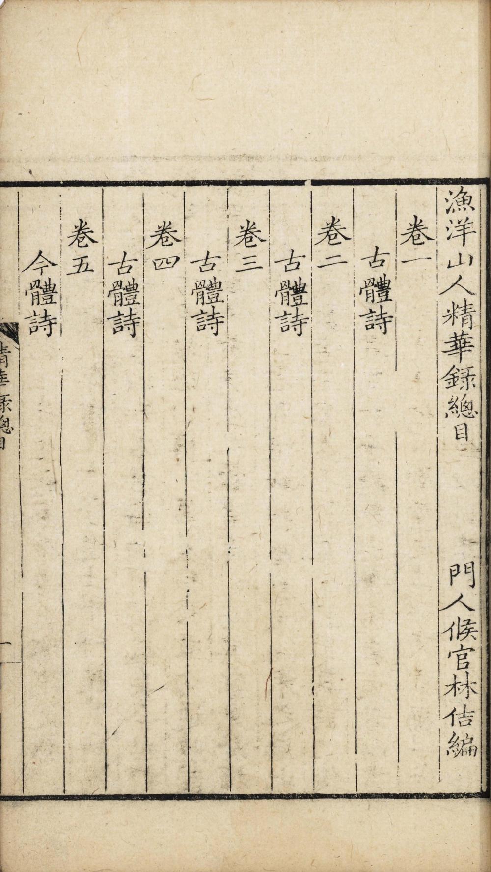 _渔洋山人精华録十卷__