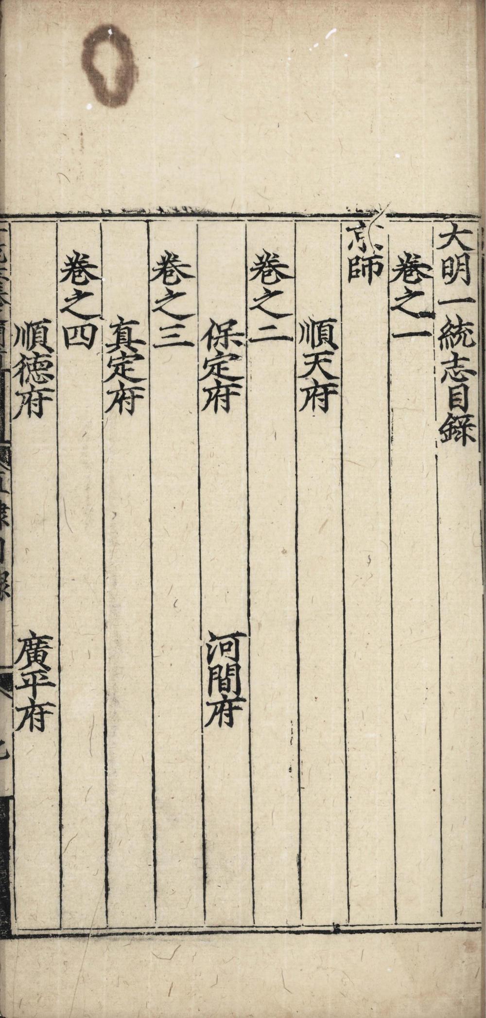 _大明一统志九十卷__