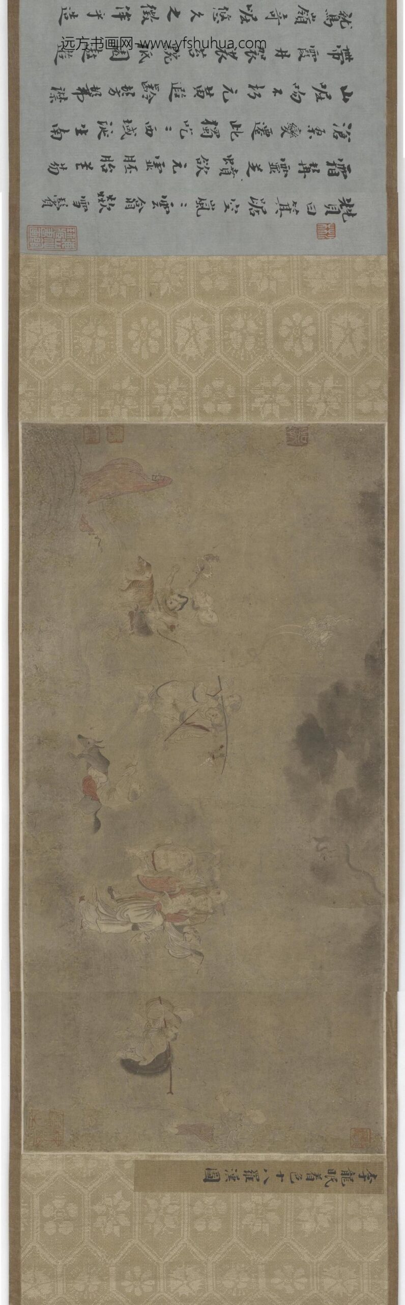 SB-李公麟-十八罗汉渡海图--美国弗利尔美术馆_