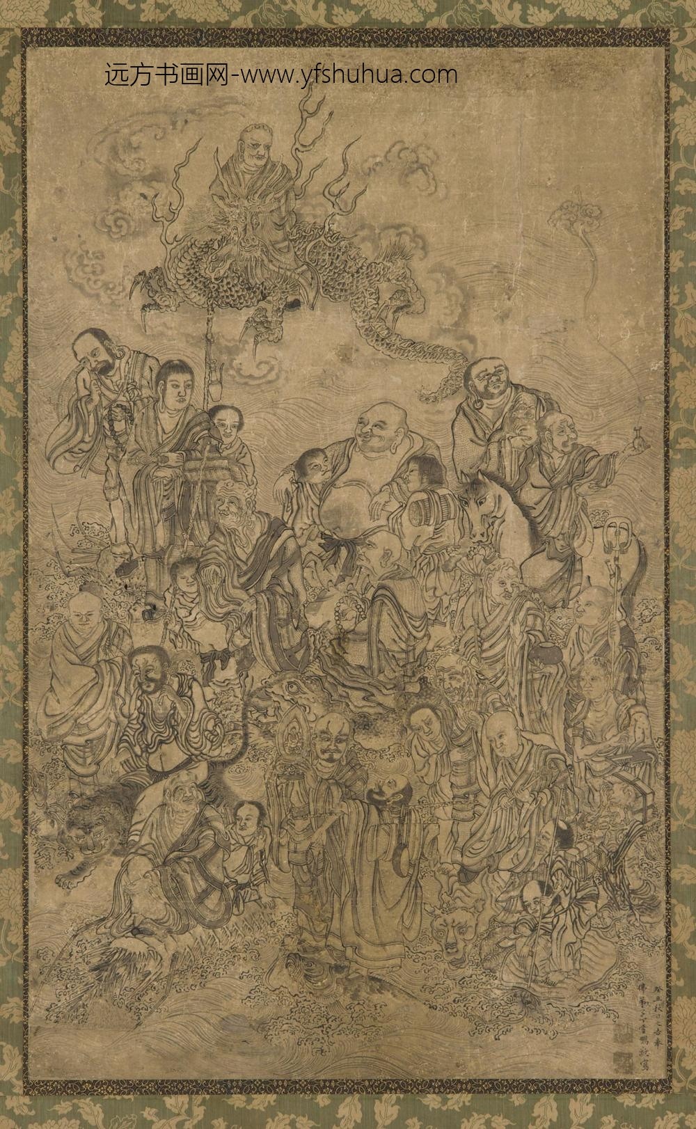 丁云鹏_罗汉图轴