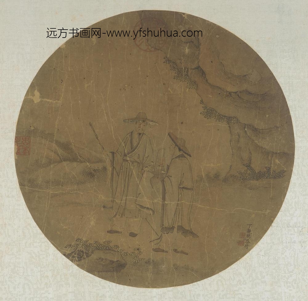 丁观鹏_双人山水图