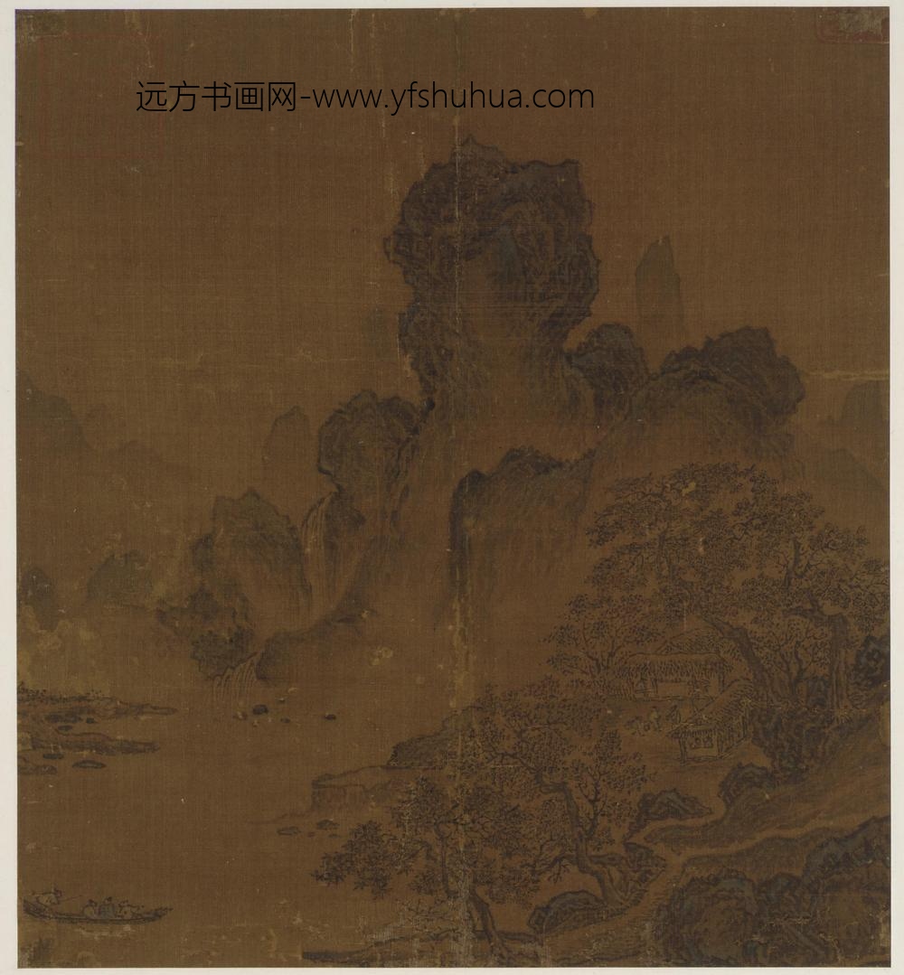 临江峻峰山居图