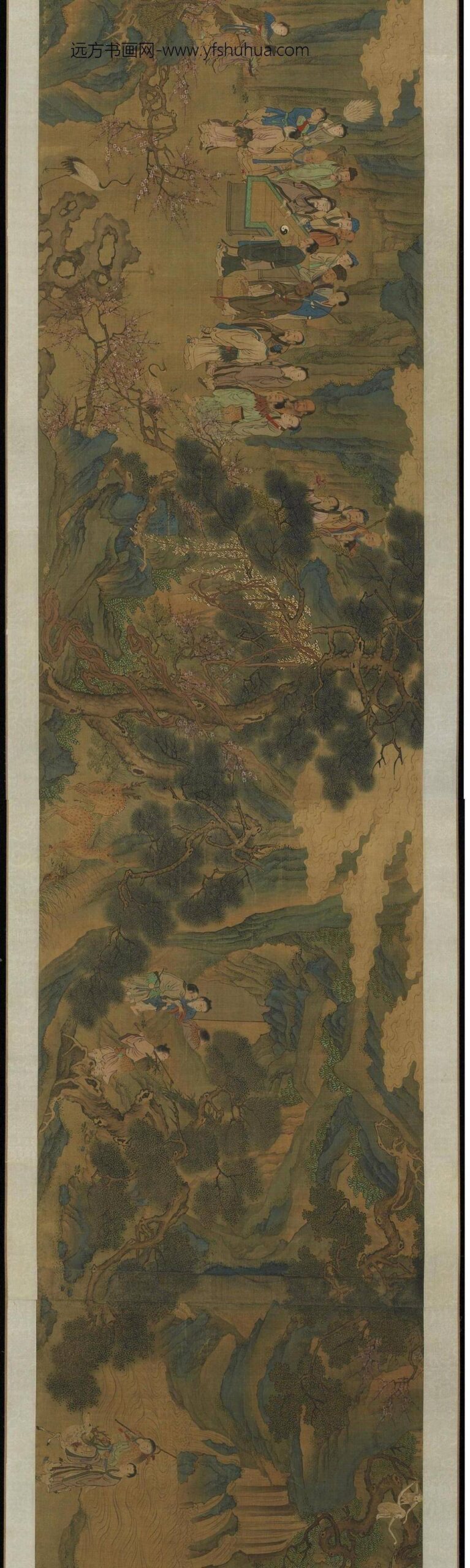 仇英_山水群仙图_