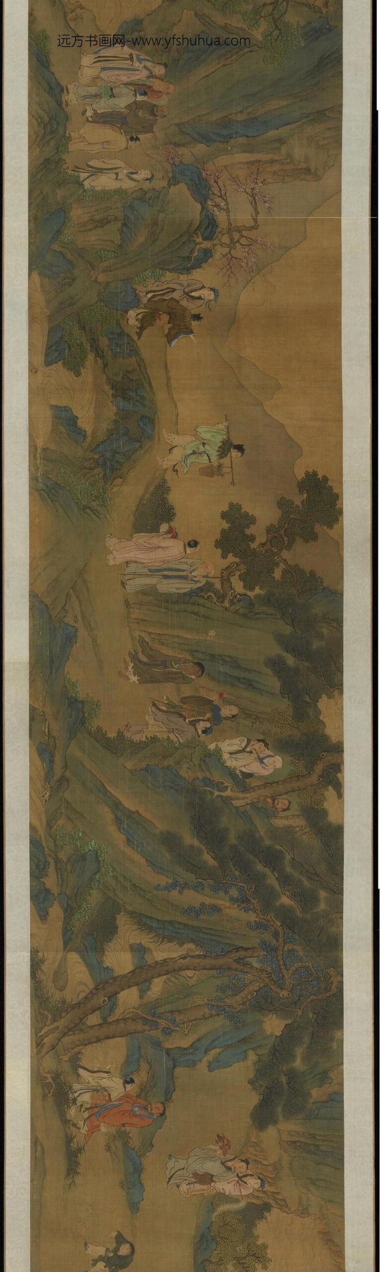 仇英_山水群仙图_