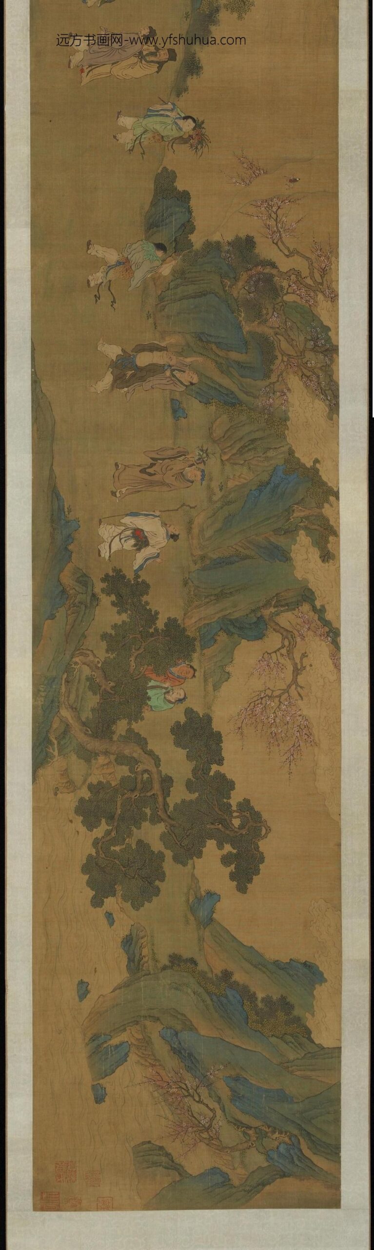 仇英_山水群仙图_
