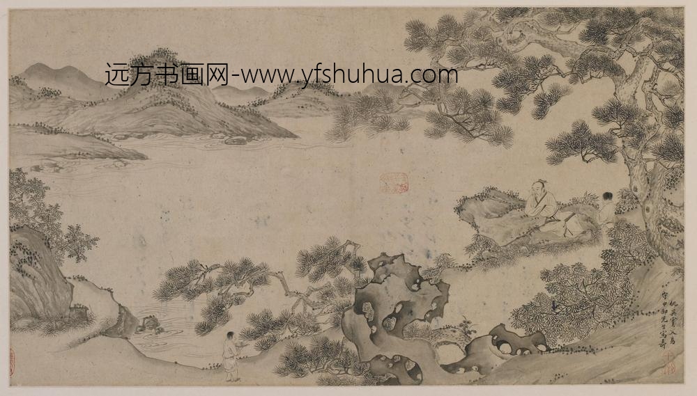 仇英_江村山水图