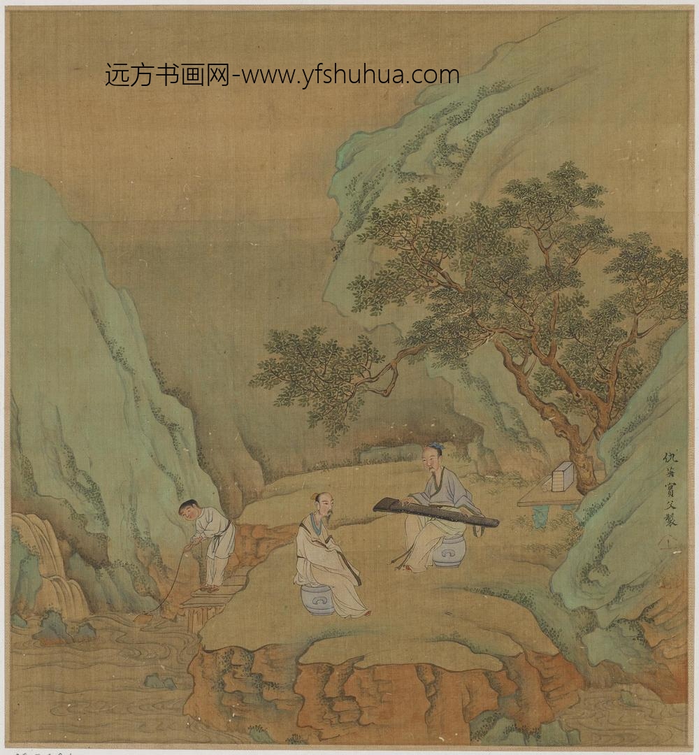 仇英_溪山抚琴图