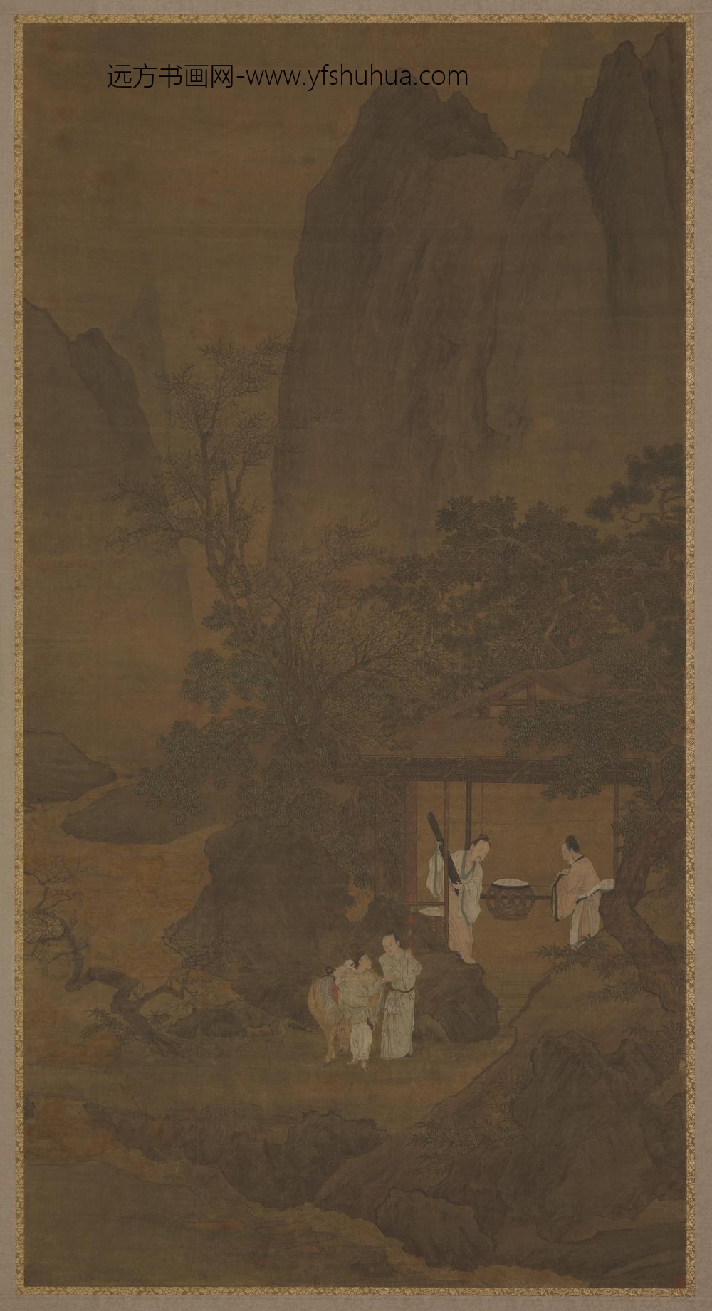 仇英_访友山居图