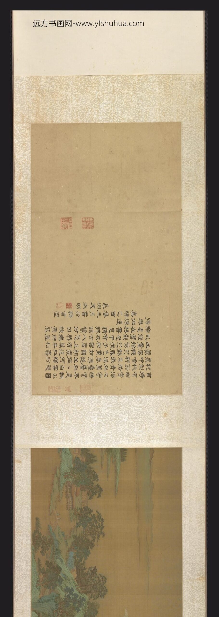 仇英_青绿山水图卷_