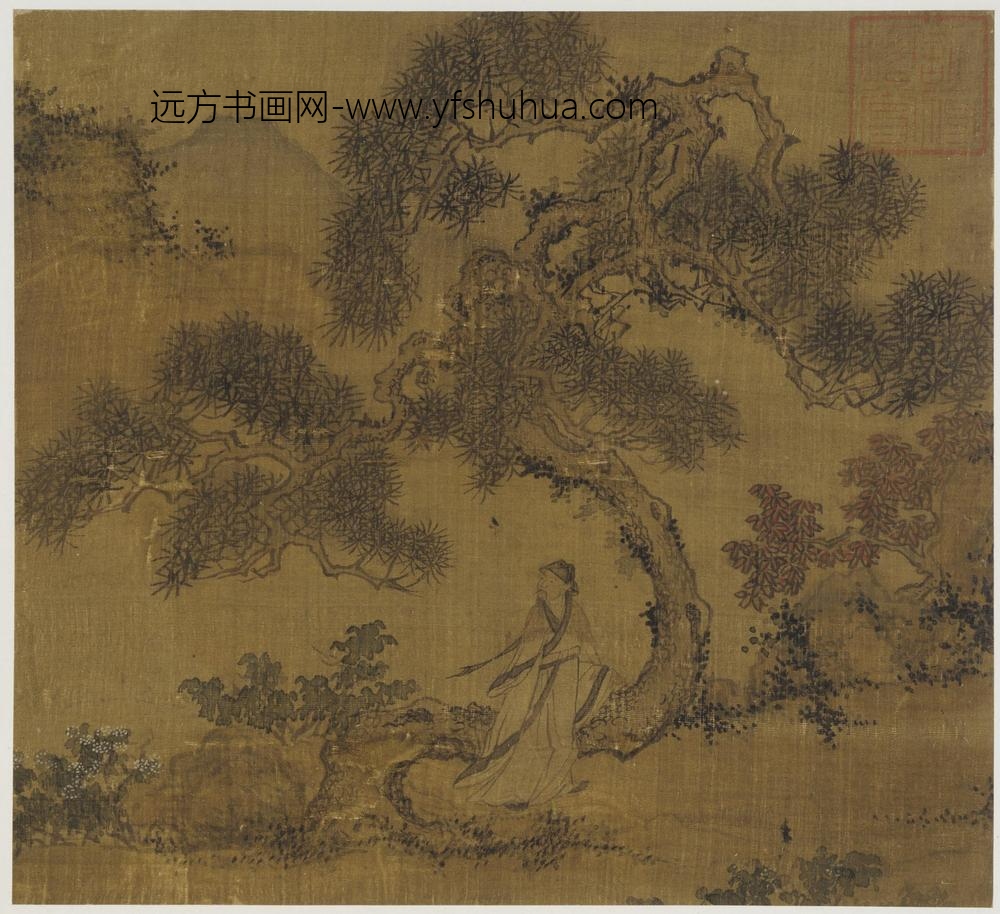 佚名_松下高士图
