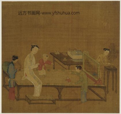 佚名 清母子与三婢女图册页.jpg