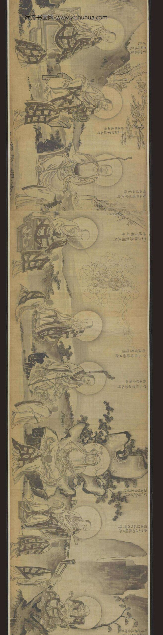 佚名_禅宗祖师图卷（源远流长）_
