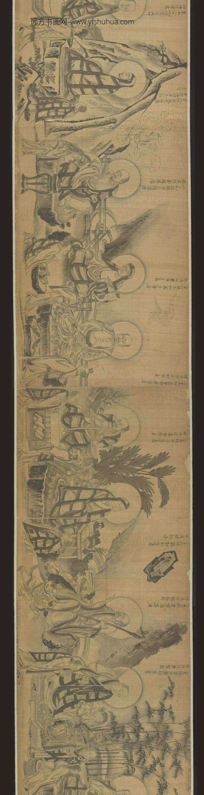 佚名_禅宗祖师图卷（源远流长）_