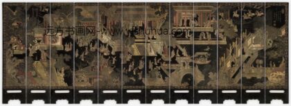 佟图赖 盛年 十二扇汉宫春晓图屏风 1.jpg