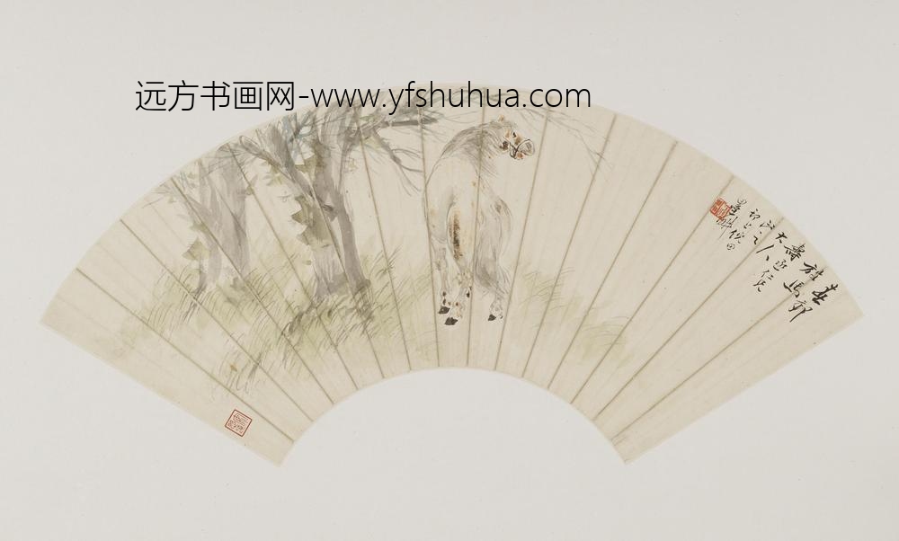 倪璨_树下立马图
