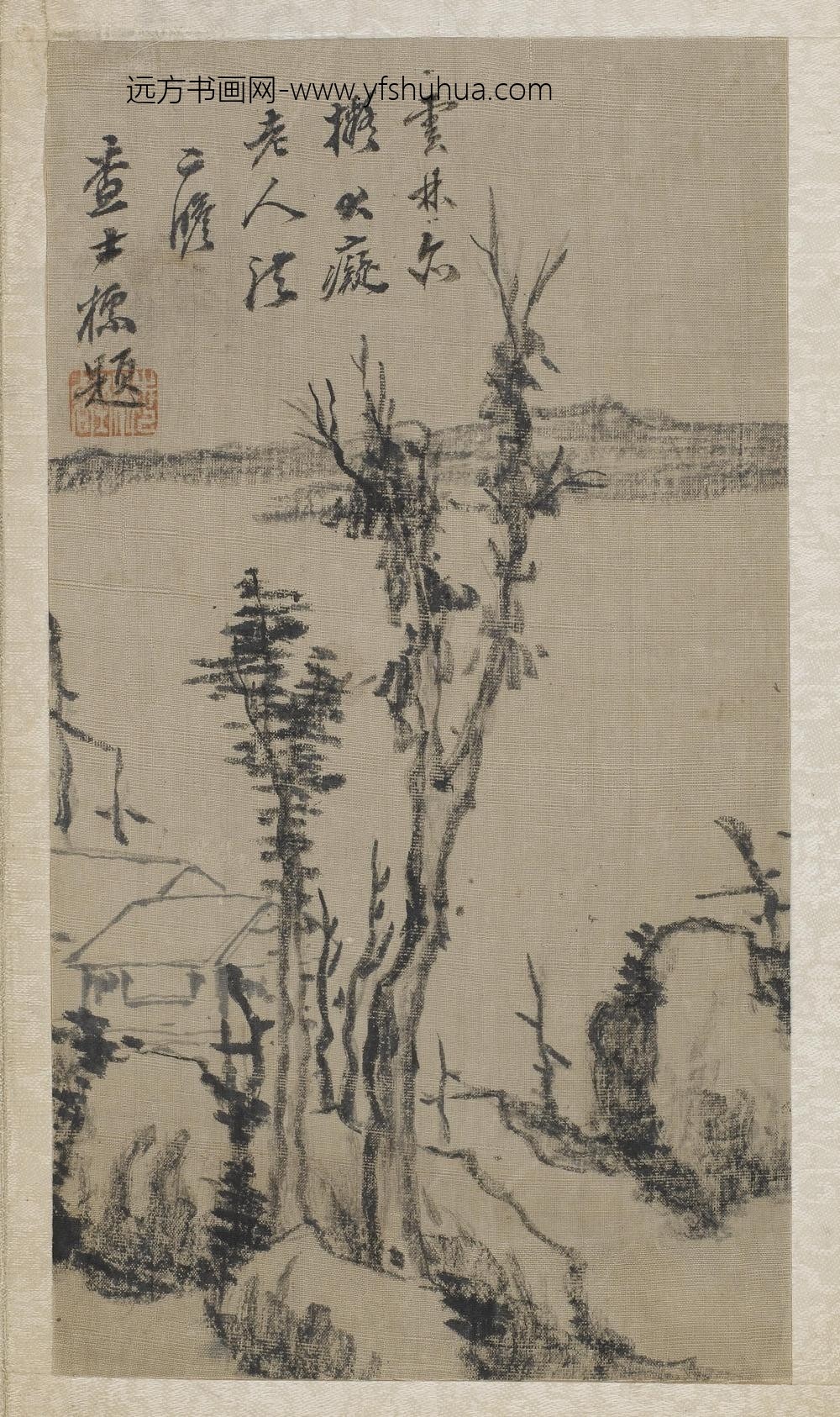 倪瓒_山水册页八开_