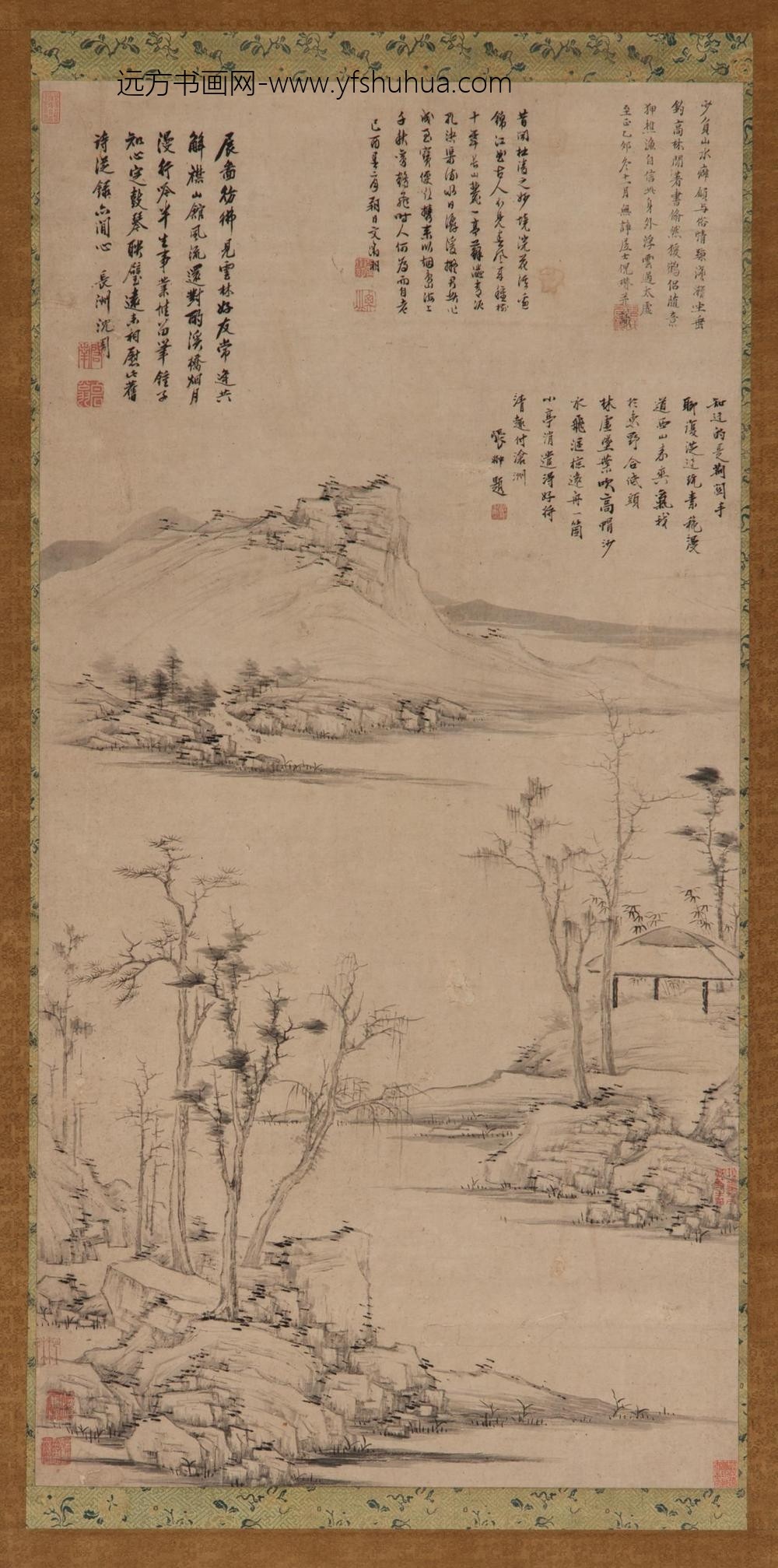 倪瓒_湖山亭榭图