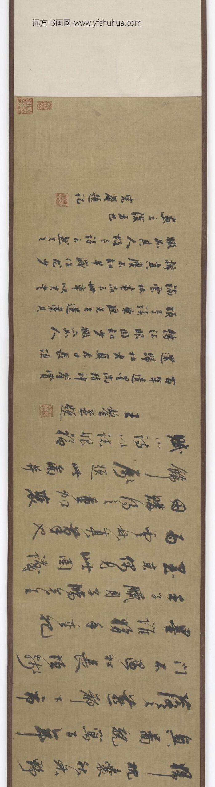 倪瓒_秋林野兴图卷真迹_