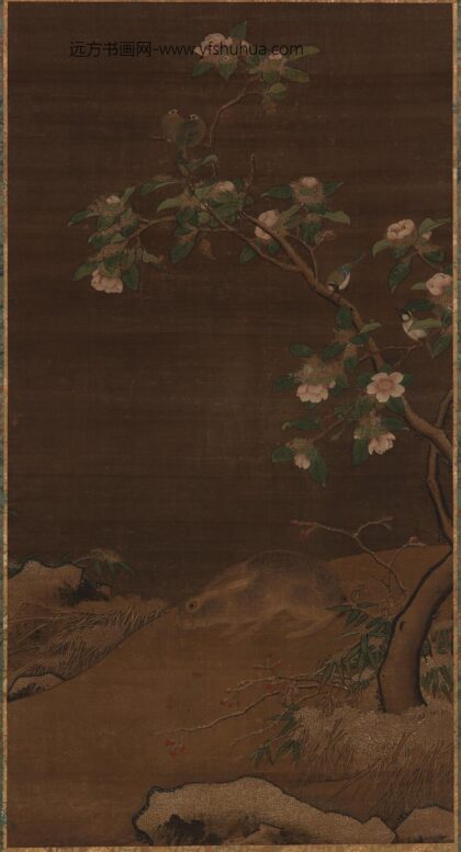 兔禽山茶图.jpg