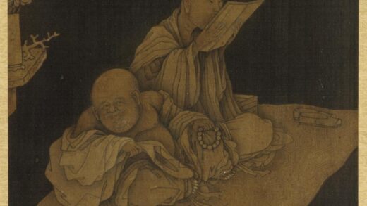 刘华良 坐罗汉侍童图.jpg