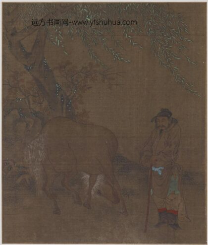 南唐后主李煜 柳下奚马图.jpg