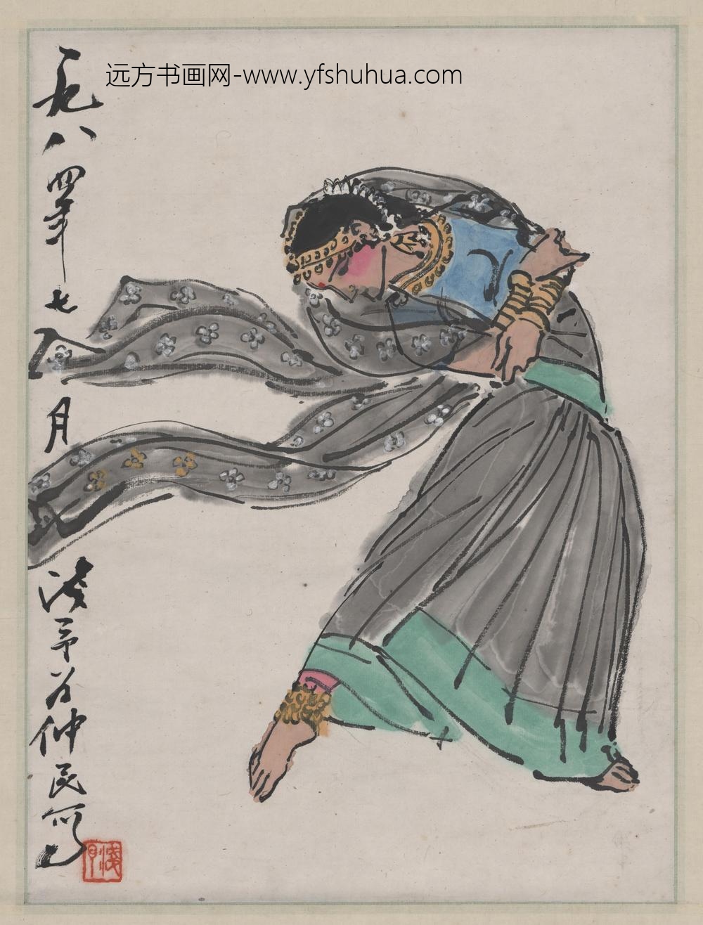 叶浅予_少女图轴