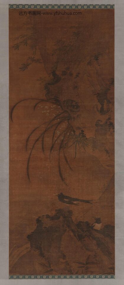 吕纪 兰崖双鹊图.jpg