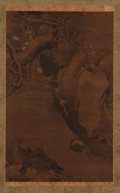 吕纪 急流悬岩野鸭图.jpg