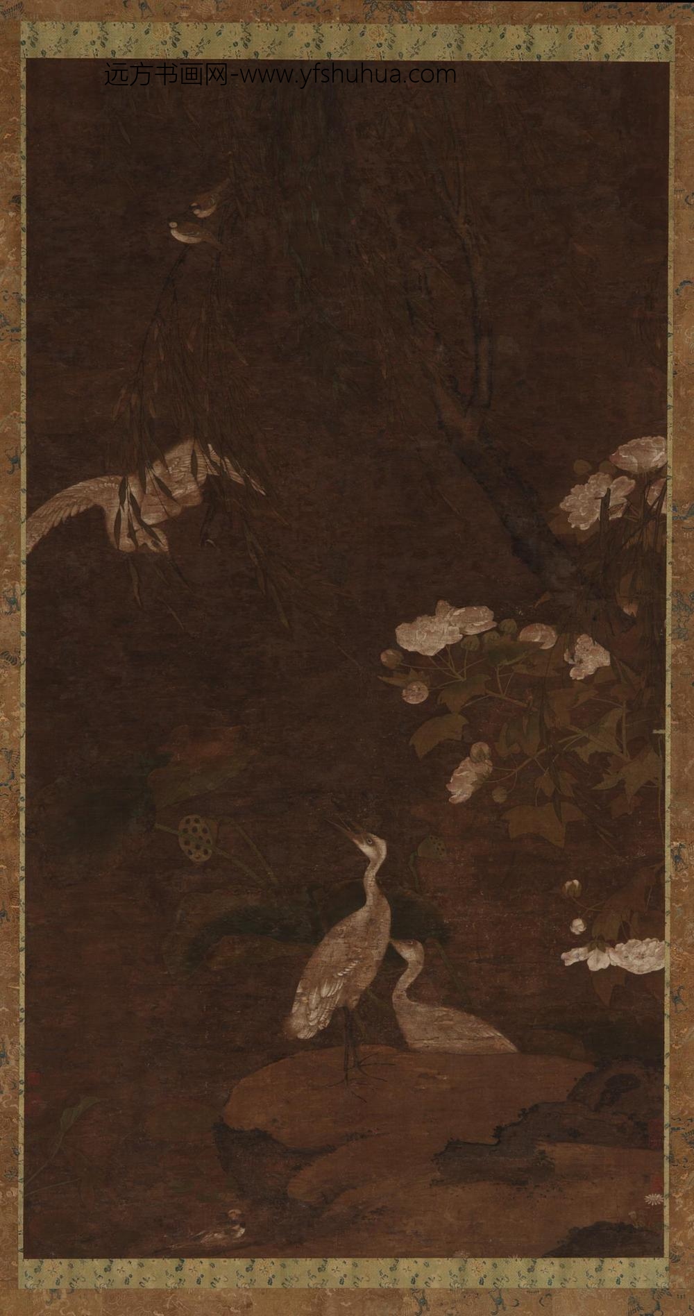 吕纪_芙蓉池鹭图