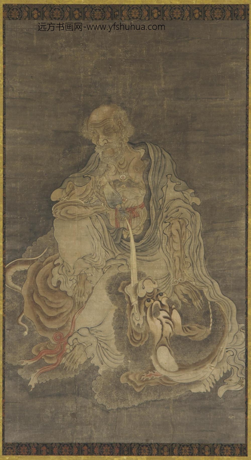 吴道子_文殊骑狮坐像