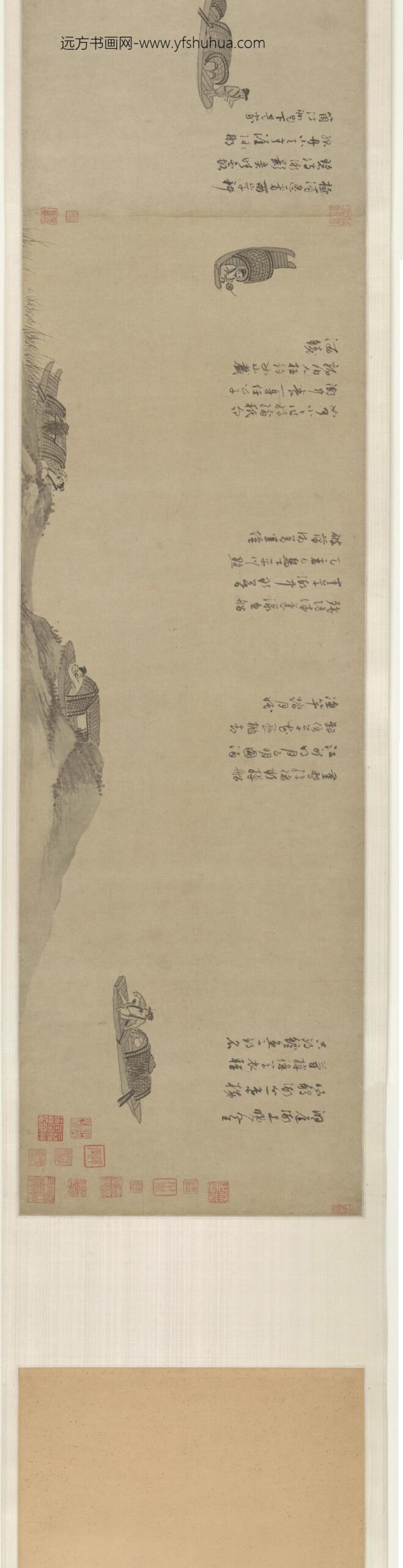 吴镇_仿荆浩渔父图卷_