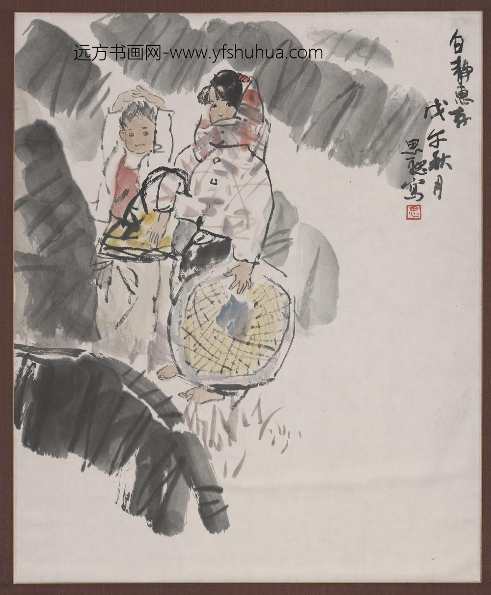 周思聪_芭蕉童孩图轴