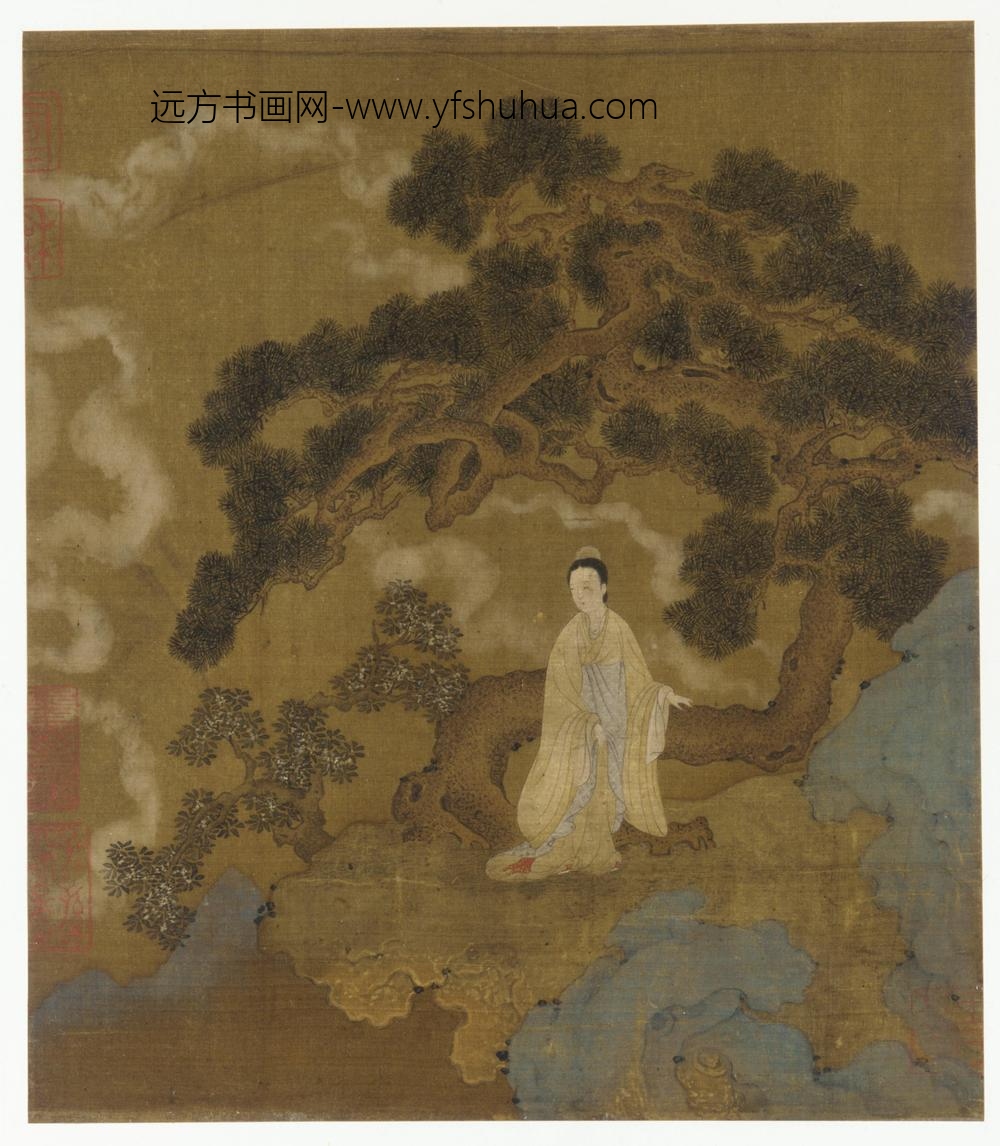 周文矩_古松仕女图