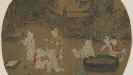 周文矩 庭院婴戏图册页.jpg
