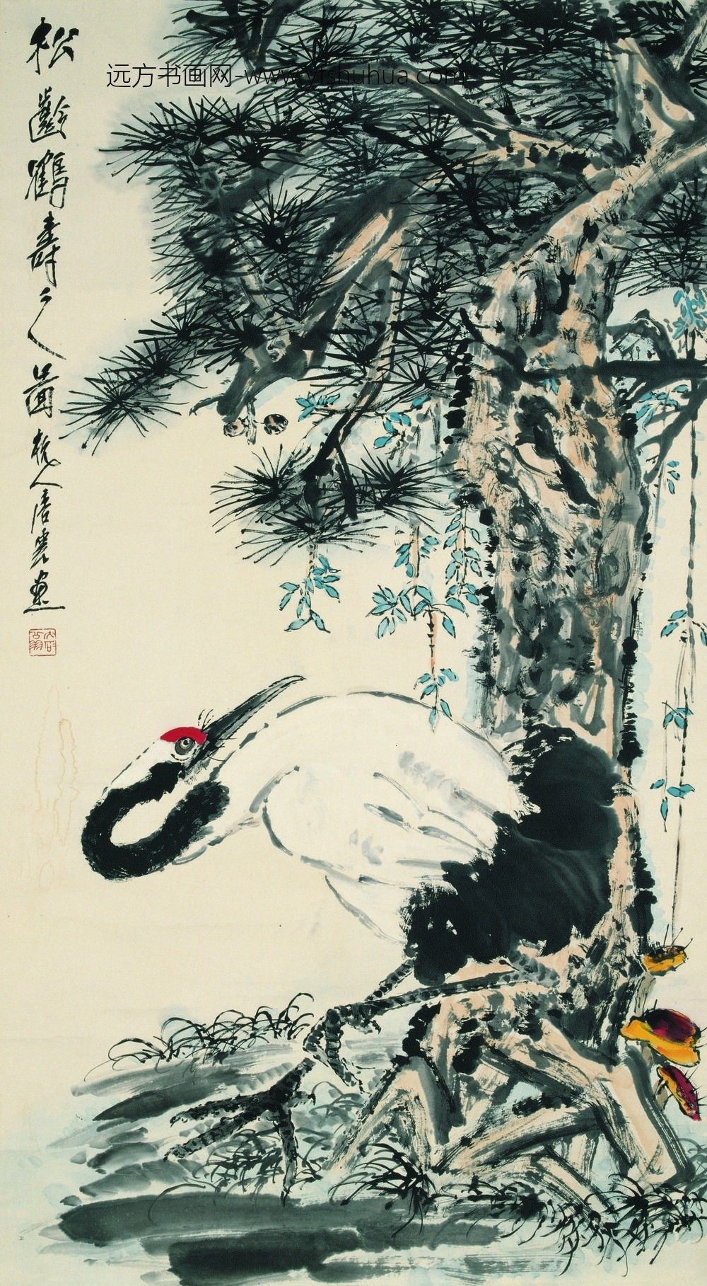 唐云_松龄鹤寿