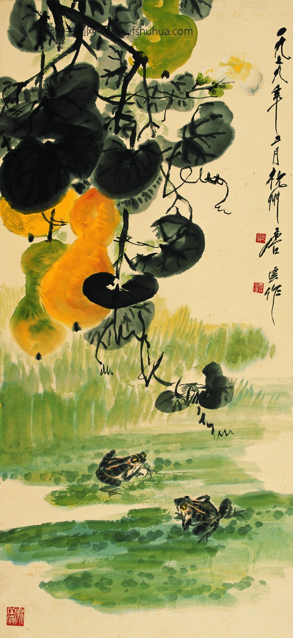 唐云_葫芦青蛙