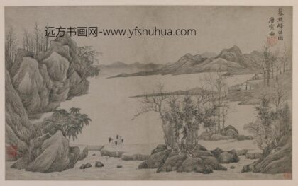 唐寅 伯虎 暮樵归僧图.jpg