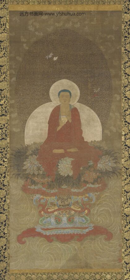 坐于拘尸草座之佛图.jpg