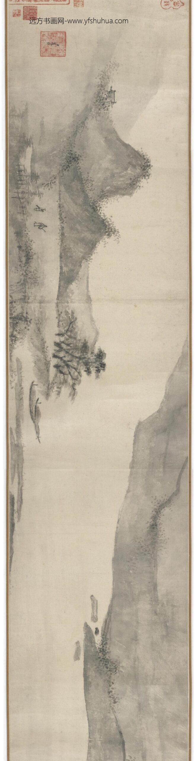 夏圭（珪）_晴江归棹图卷_