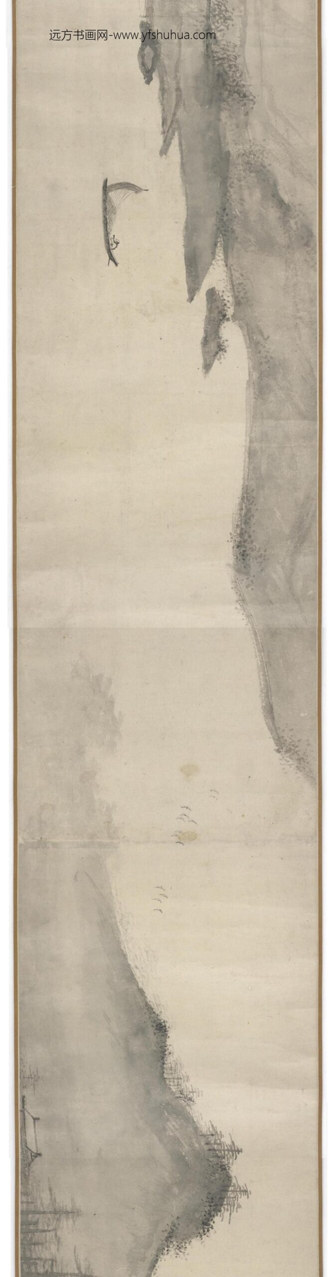 夏圭（珪）_晴江归棹图卷_