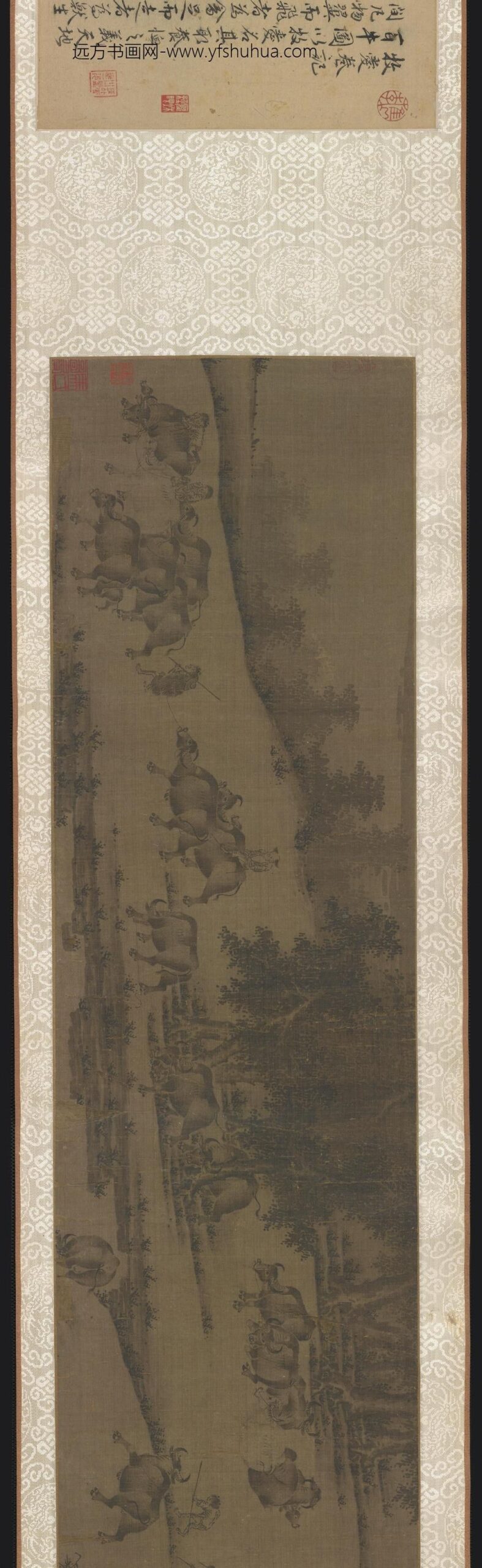夏圭（珪）_牧牛渡溪图卷_